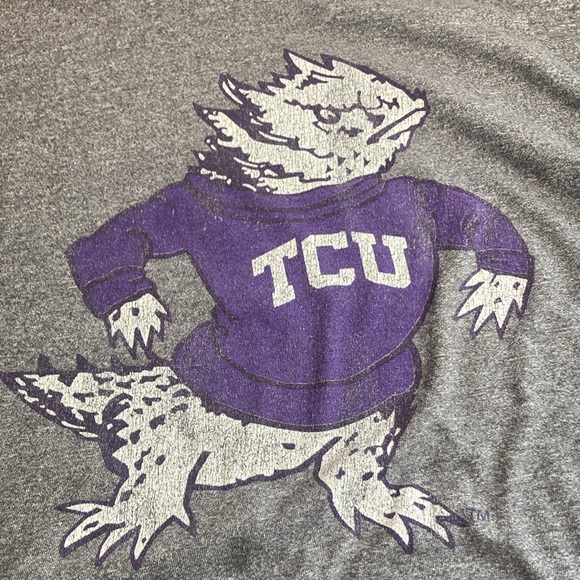 EUC Youth Large Unisex Retro Brand Gray TCU Long Sleeve T Shirt - Picture 4 of 8